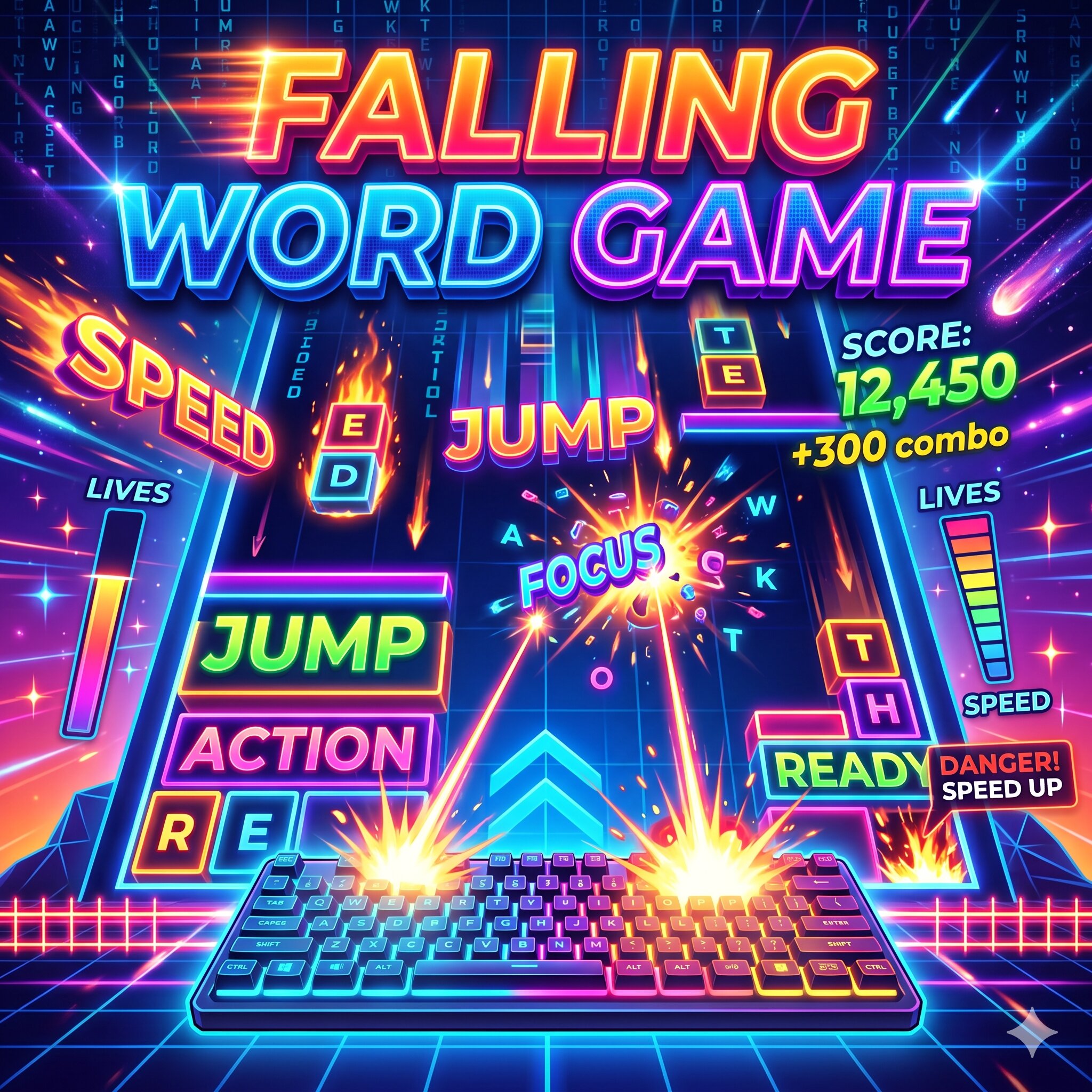 Falling Words Typing Game